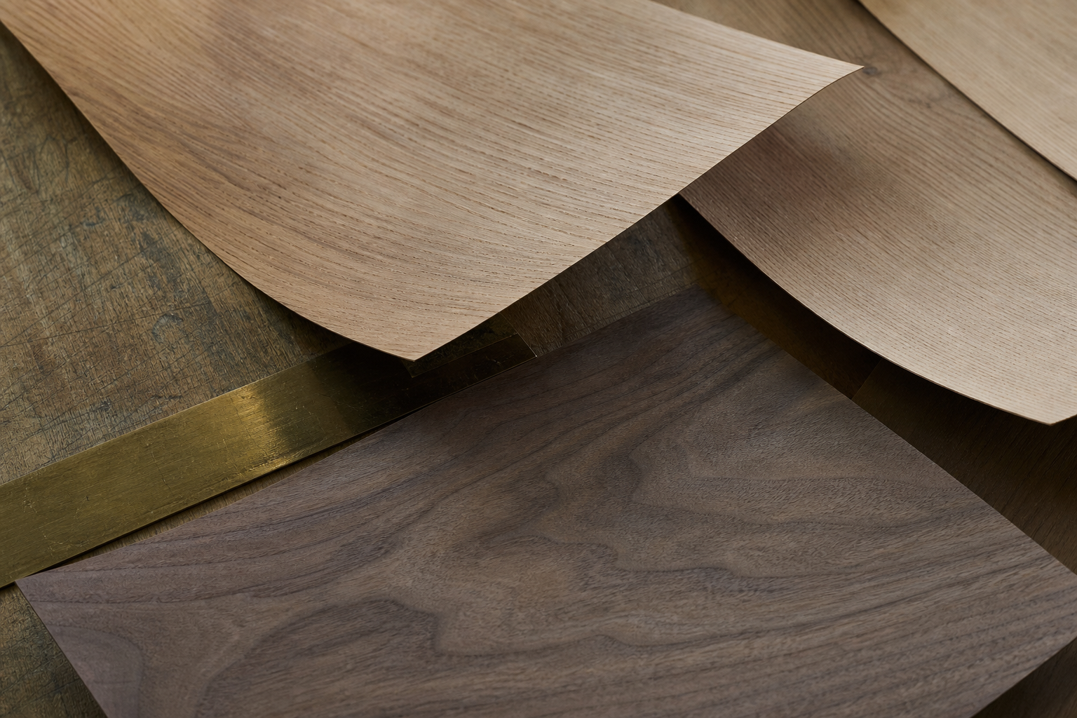 Feuilles de placage naturel de plusieurs essences