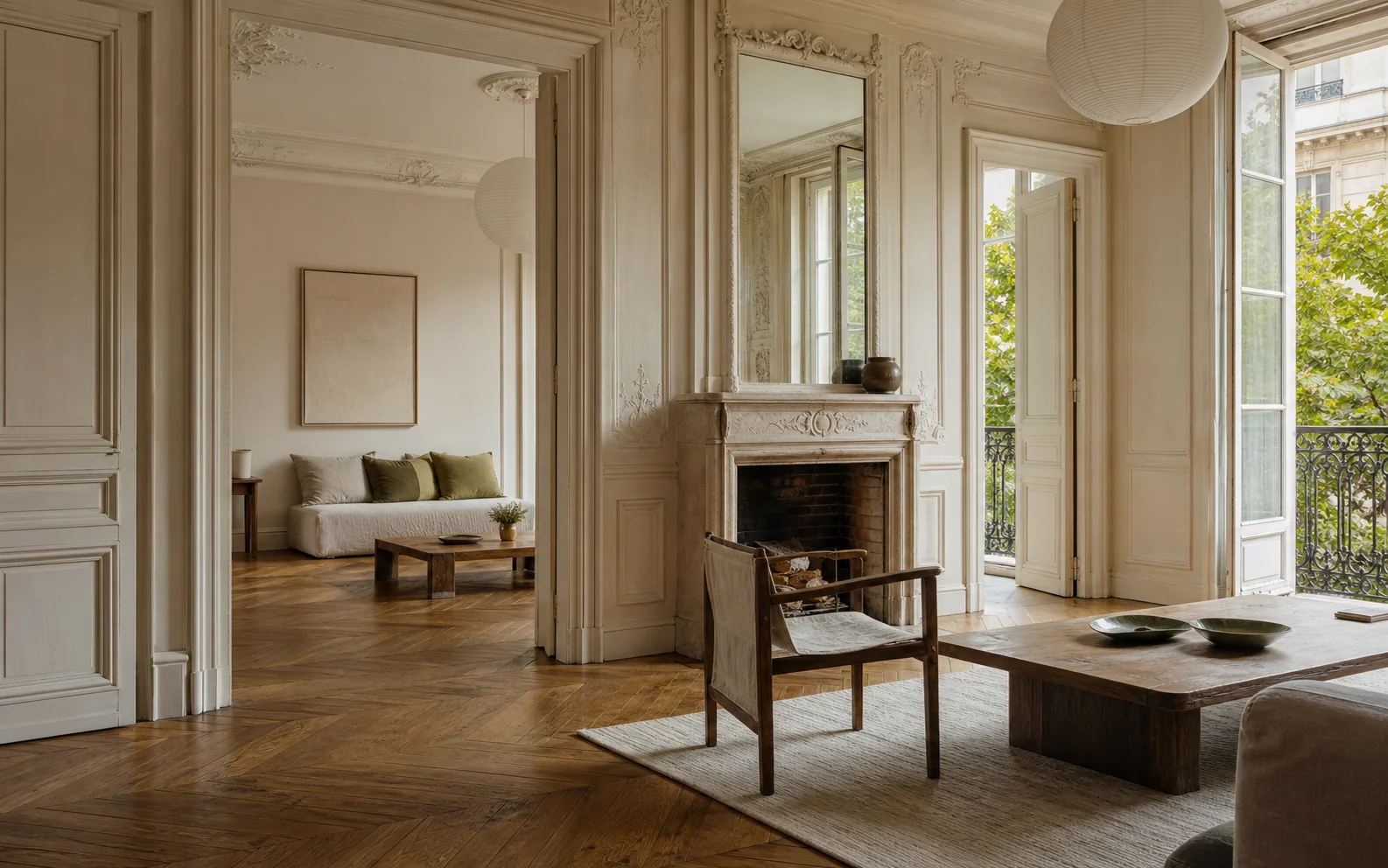 Appartement haussmannien baigné de lumière