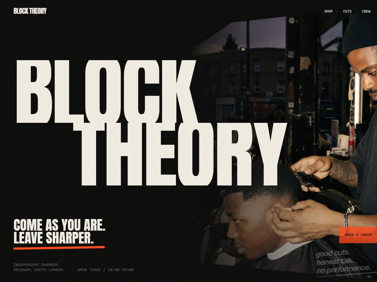 Site en direct — BLOCK THEORY BARBERS