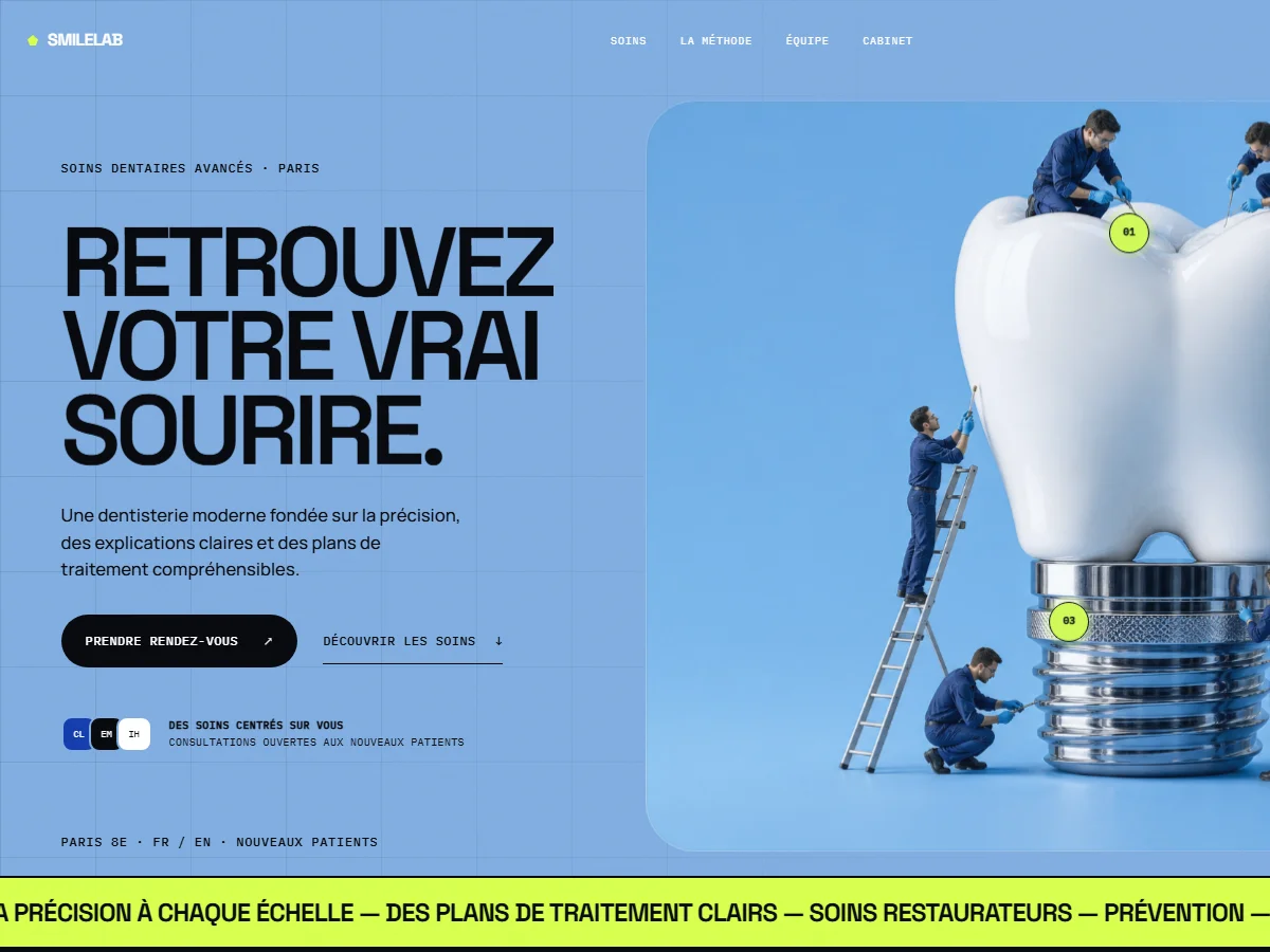 Site en direct — SMILELAB Paris