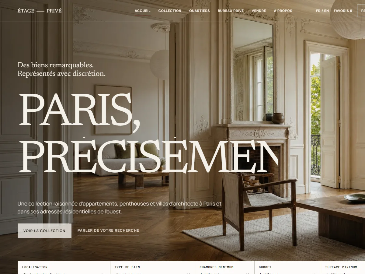 Site en direct — ÉTAGE PRIVÉ